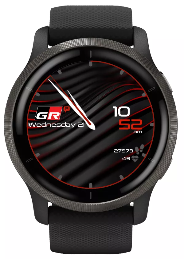 GR Gazoo Racing Black & Red Carbon Digital + Analogue Venu2