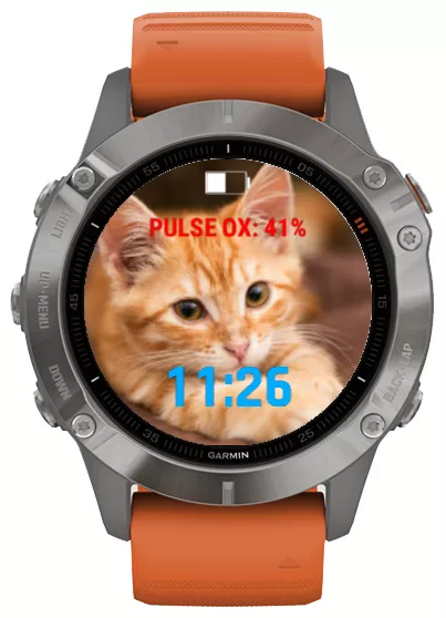 Tabby Cat Watch Face for fenix 6, fenix 6 pro & sapphire, fenix 6 pro solar