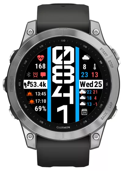 Vertical watch – Watchface Builder for Garmin – Watchface