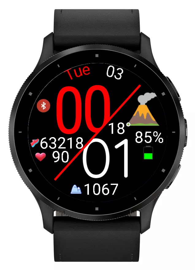 Coros pace 2 watch face with weather