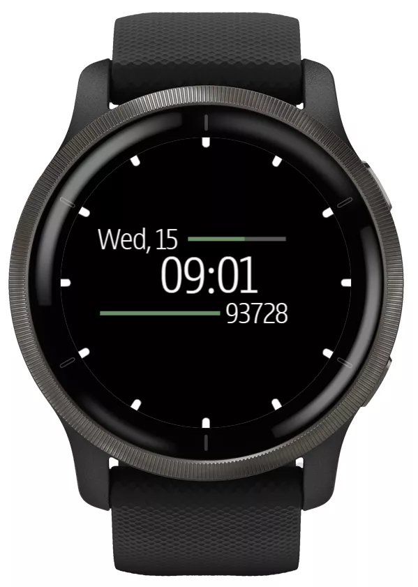 Simple watchface with steps, battery level, date and connection indication