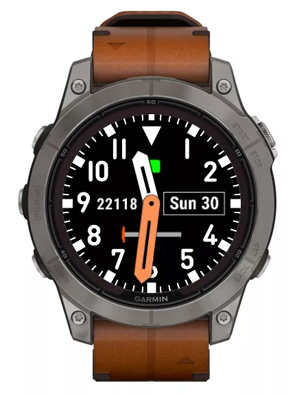 Pilot/Flieger with bold hands / high-visibility analogue